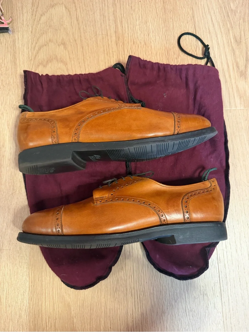 Allen Edmonds Tan Cap-Toe Derby Shoes